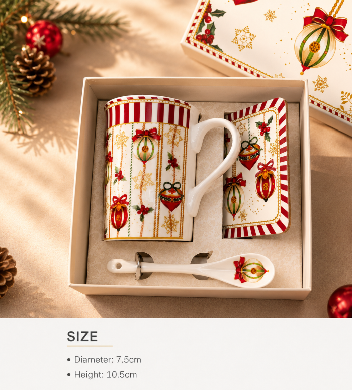 Premium Ceramic Coffee Mug Gift Set